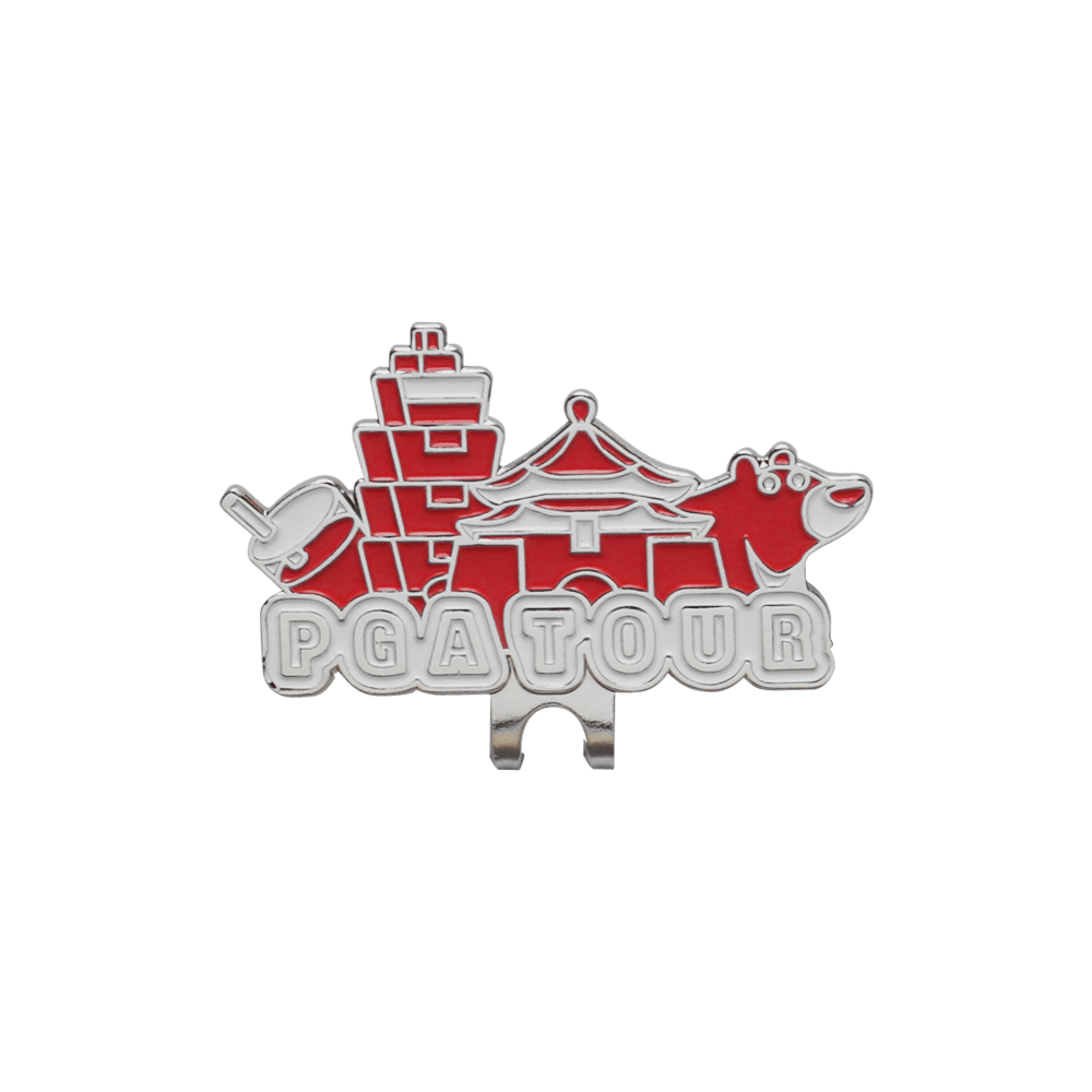 PGA TOUR台灣限定球標帽夾(紅)