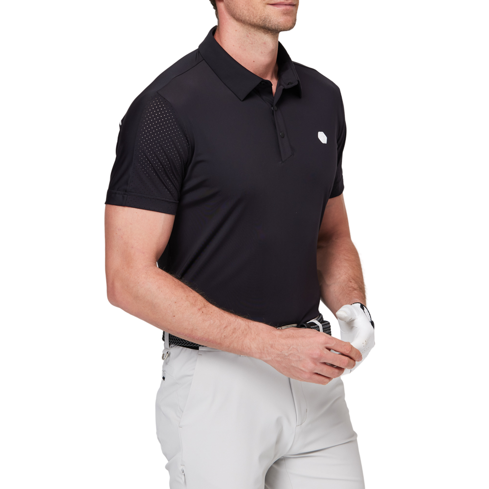 Patchwork breathable short-sleeved shirt