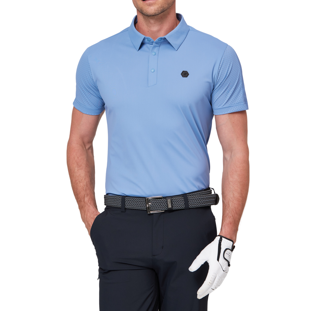 Patchwork breathable short-sleeved shirt