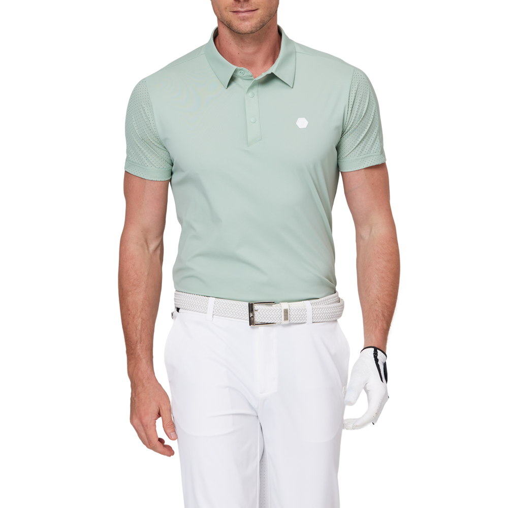 Patchwork breathable short-sleeved shirt