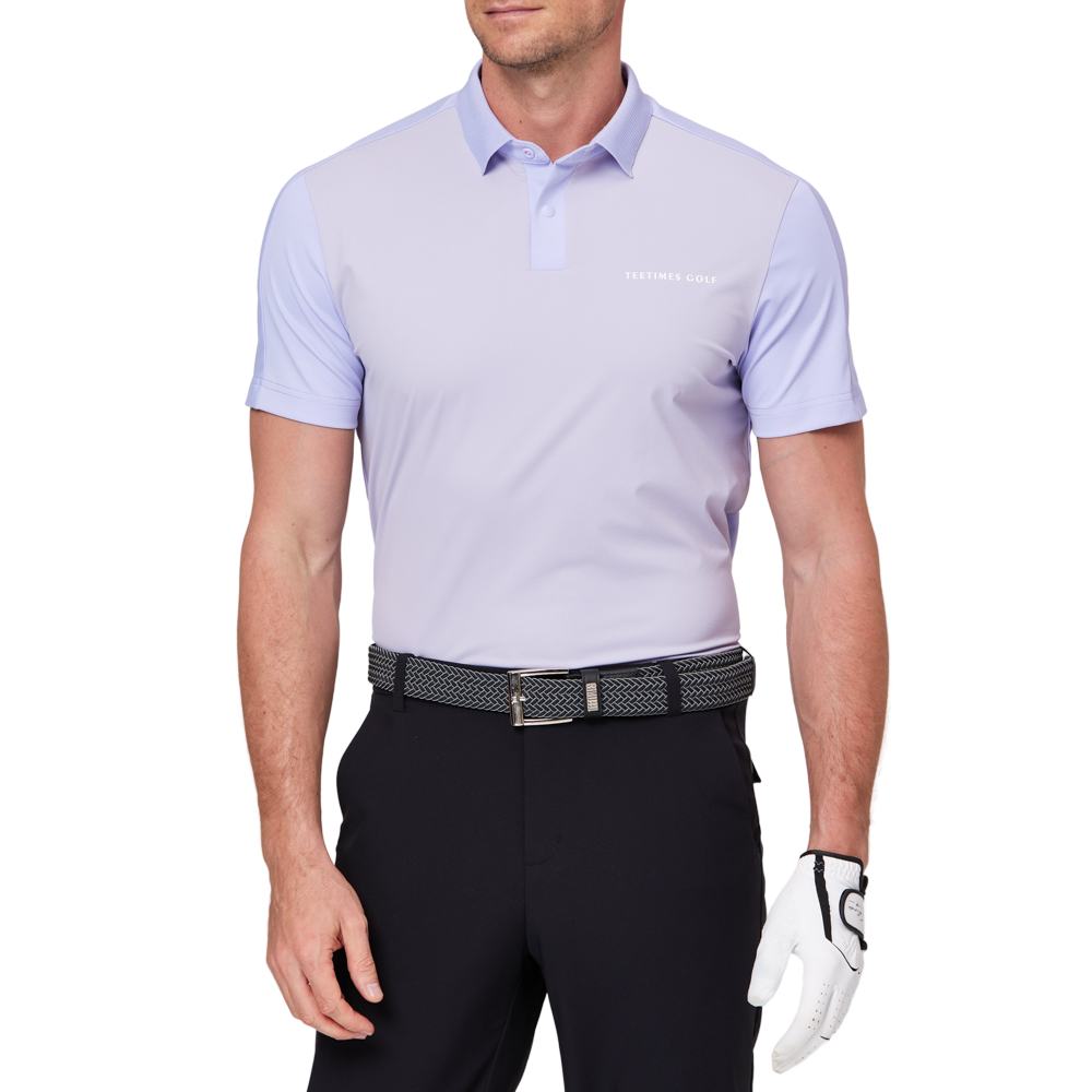 Color-blocked short-sleeved shirt