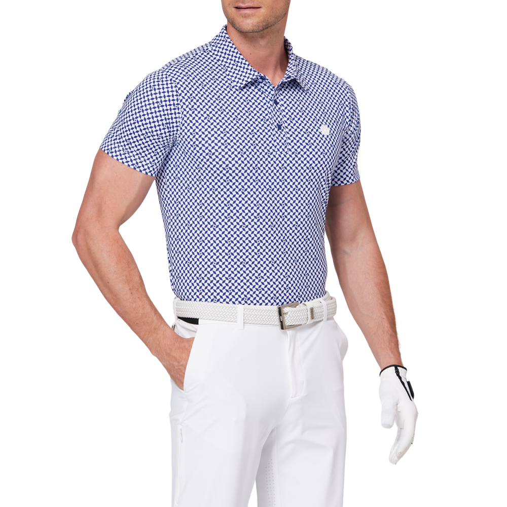 Geometric all-over print short-sleeved shirt