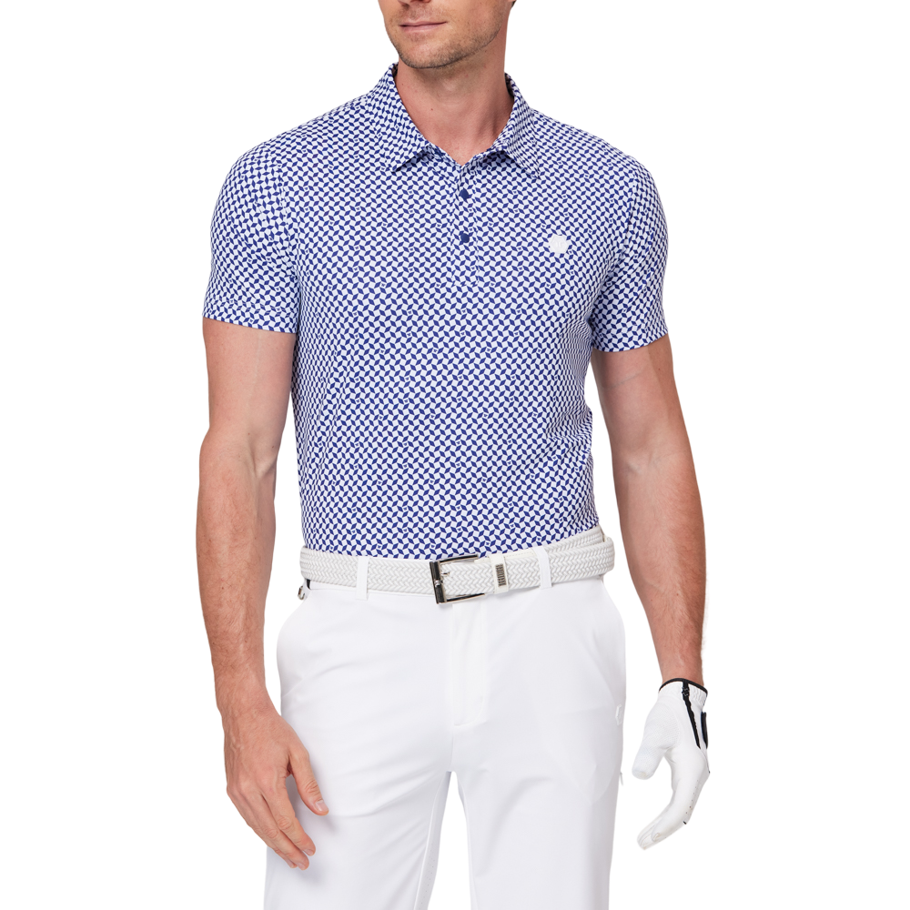 Geometric all-over print short-sleeved shirt