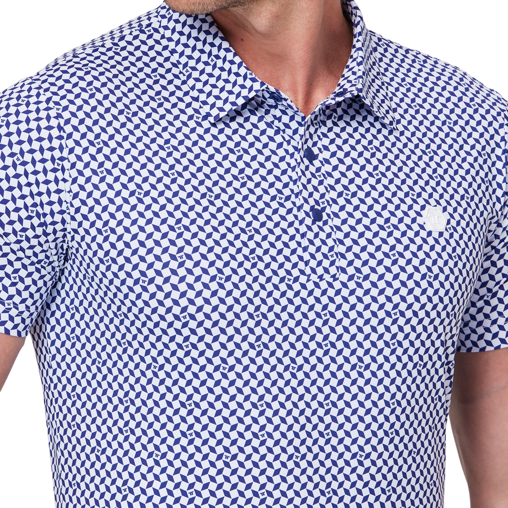 Geometric all-over print short-sleeved shirt