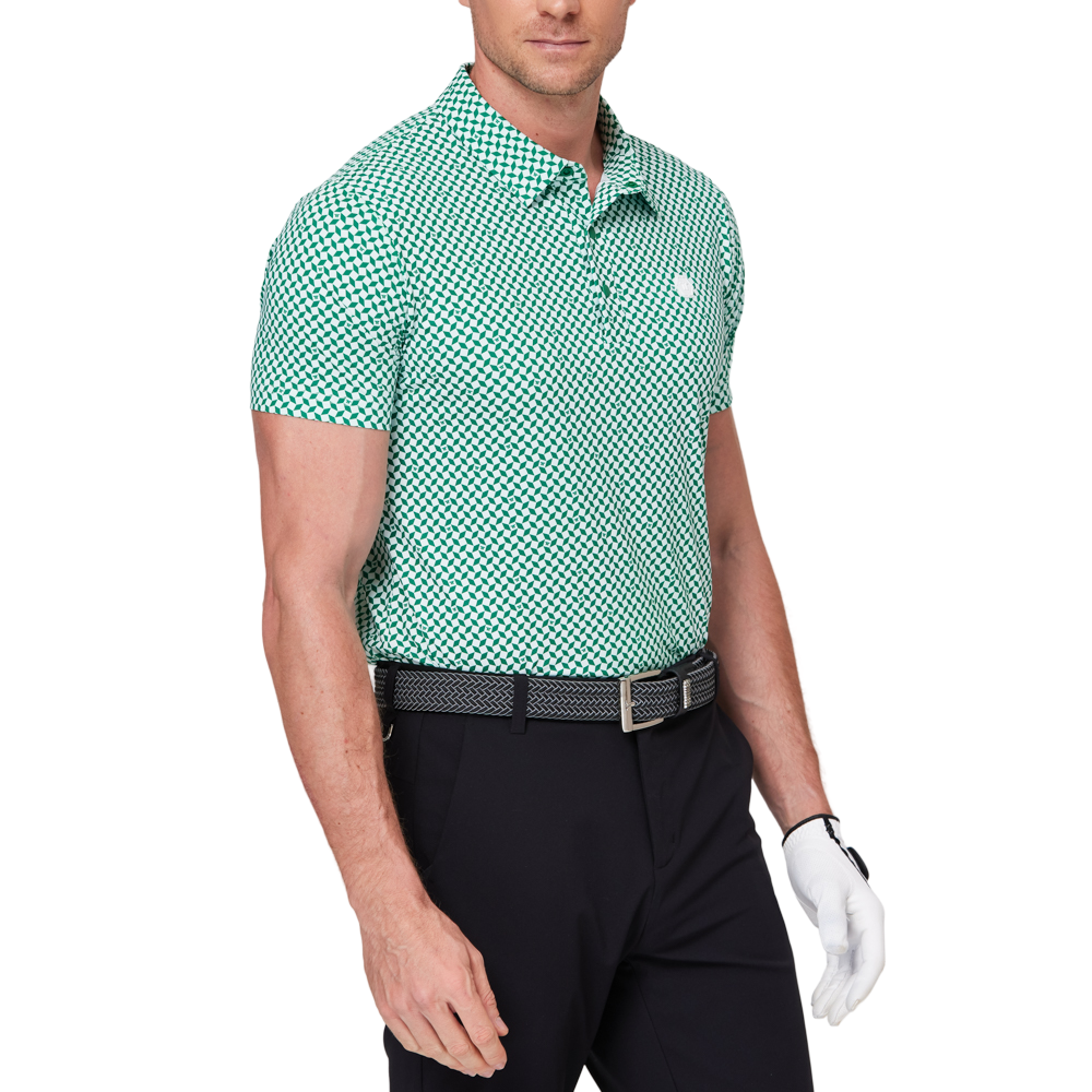 Geometric all-over print short-sleeved shirt