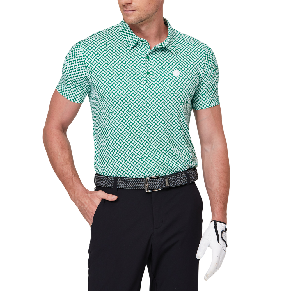 Geometric all-over print short-sleeved shirt