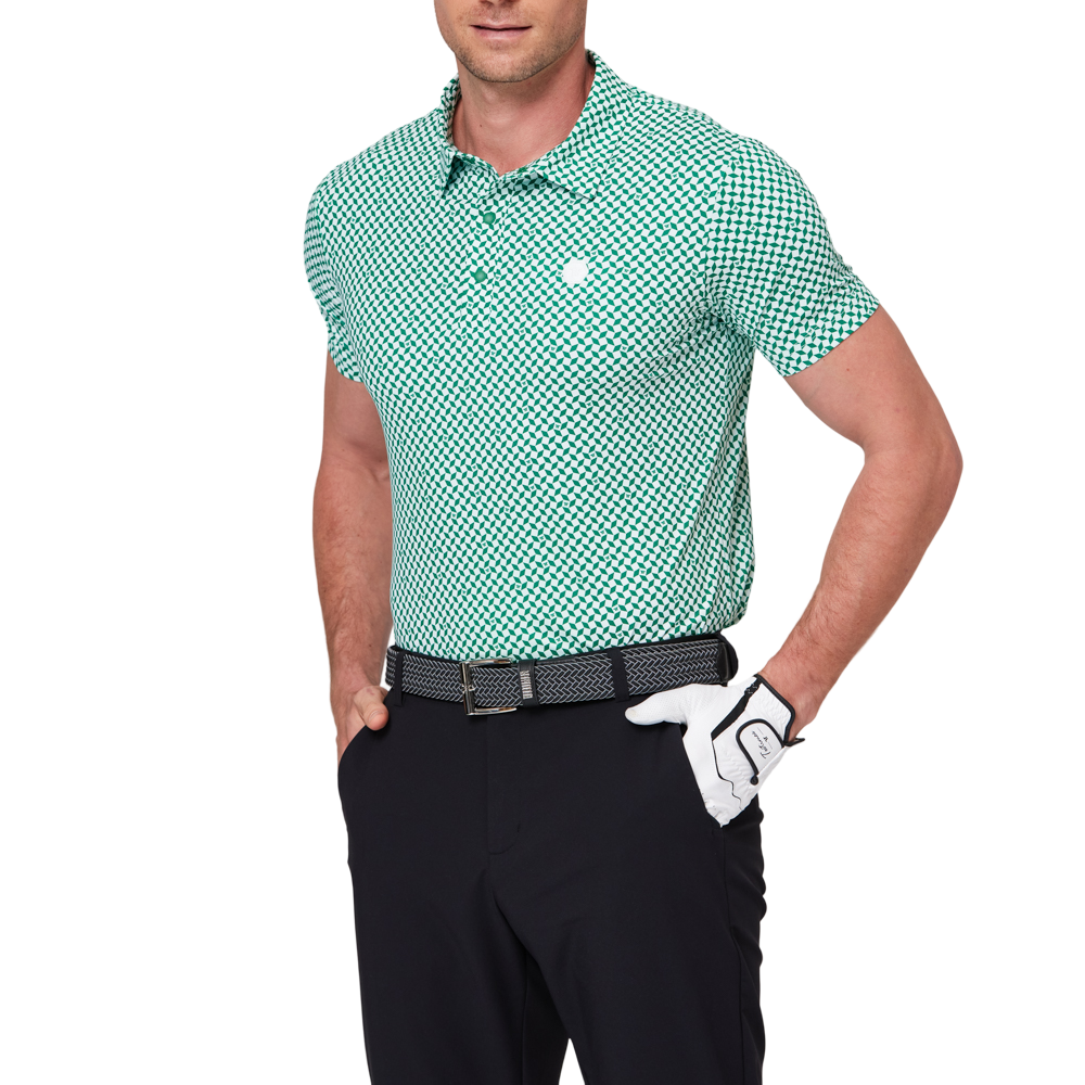 Geometric all-over print short-sleeved shirt