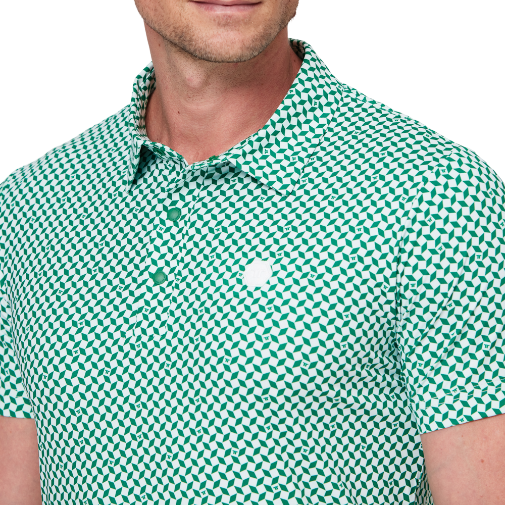 Geometric all-over print short-sleeved shirt