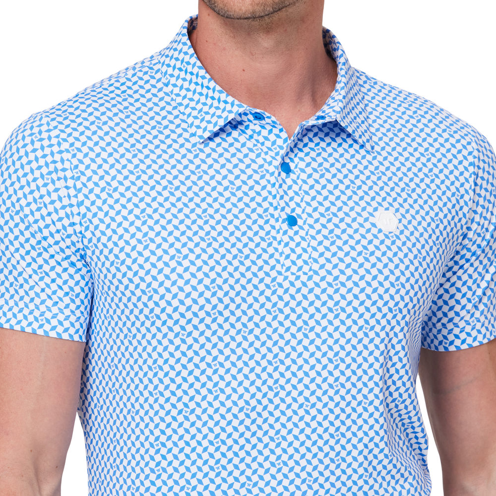 Geometric all-over print short-sleeved shirt