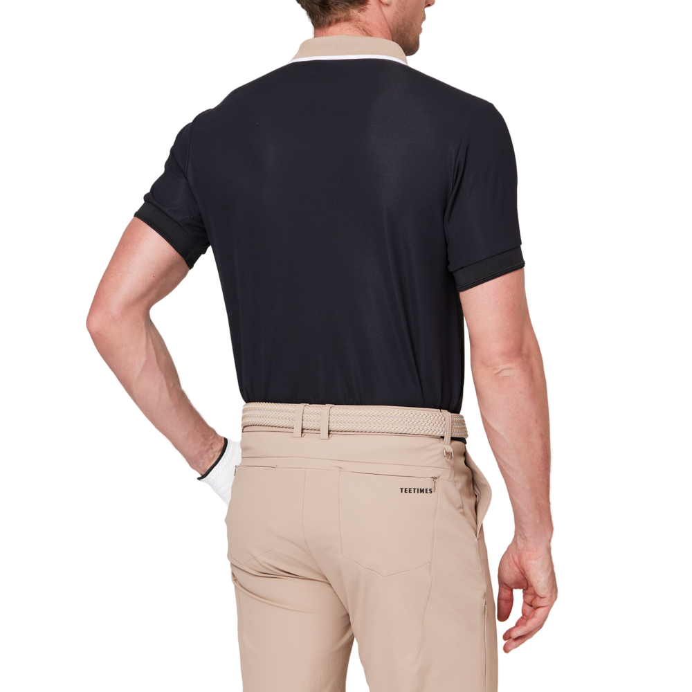 Color-blocked short-sleeved shirt