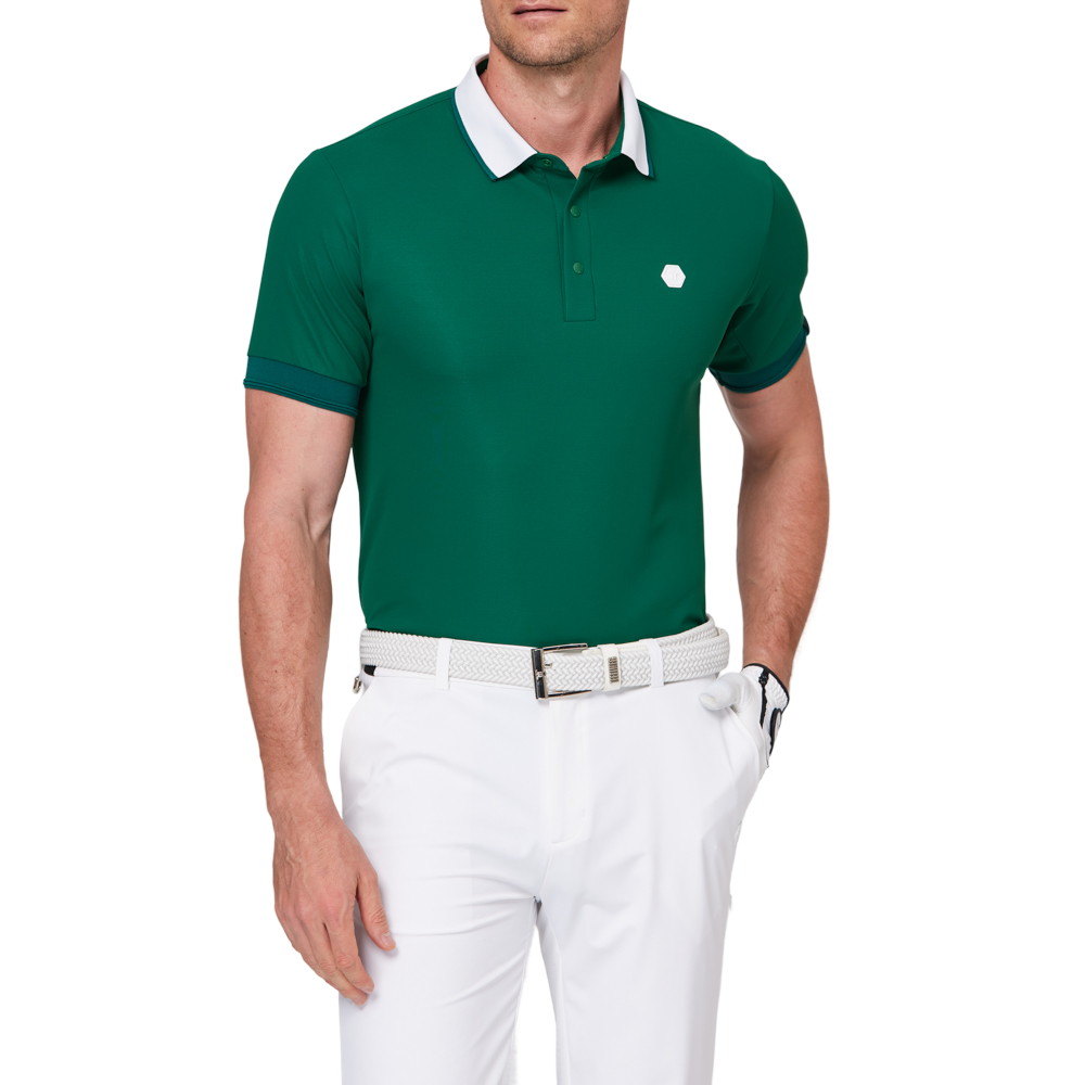 Color-blocked short-sleeved shirt