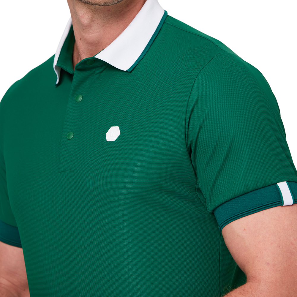 Color-blocked short-sleeved shirt