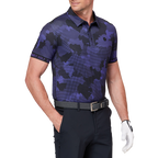 Digital camouflage print short-sleeved shirt