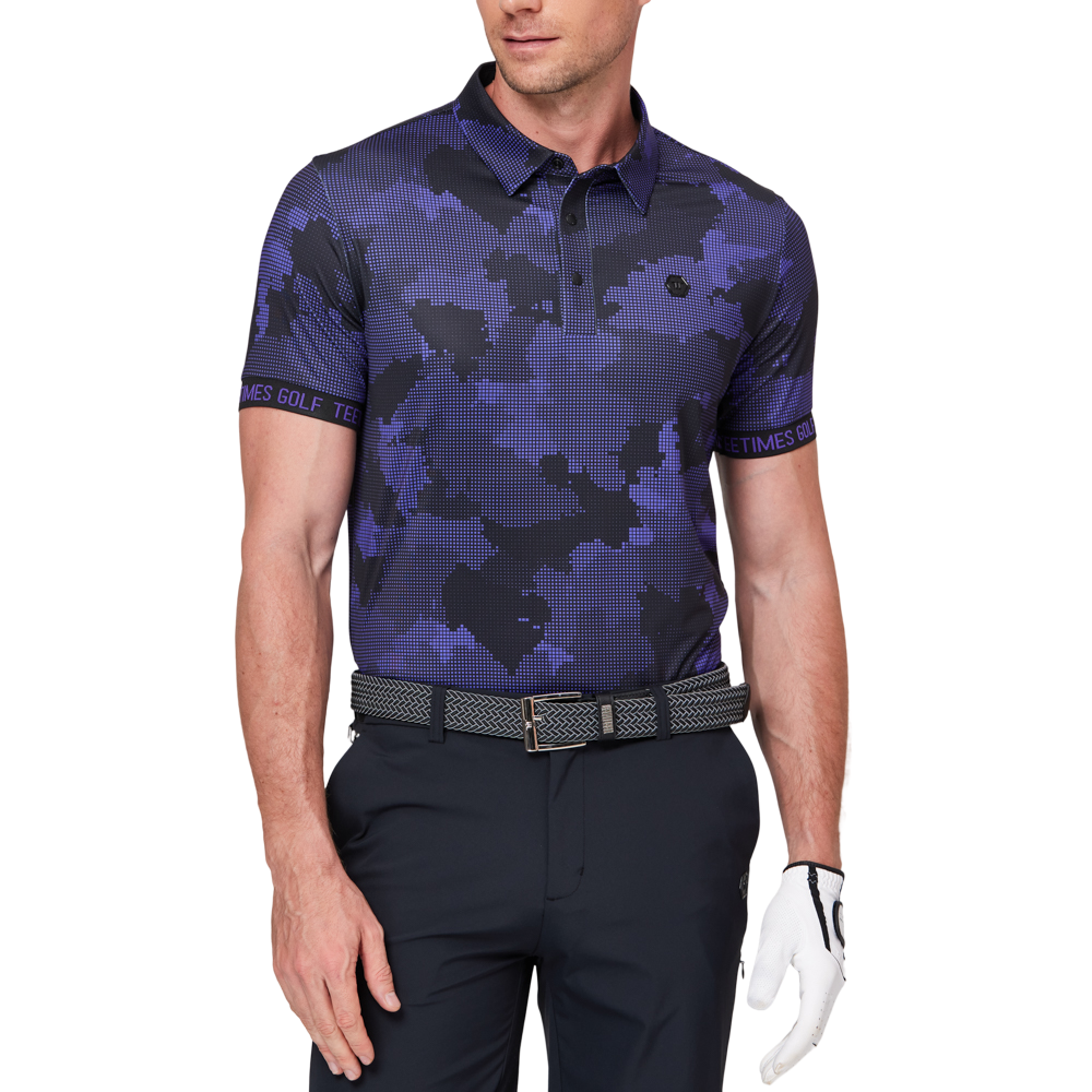 Digital camouflage print short-sleeved shirt