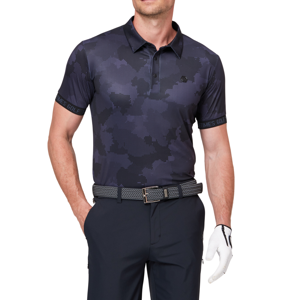 Digital camouflage print short-sleeved shirt