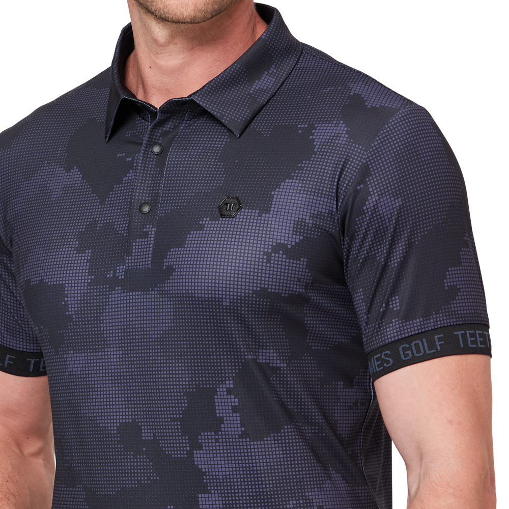 Digital camouflage print short-sleeved shirt