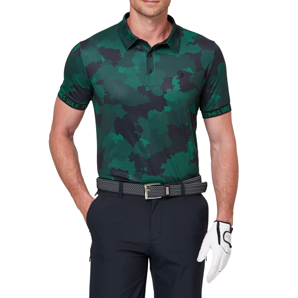 Digital camouflage print short-sleeved shirt