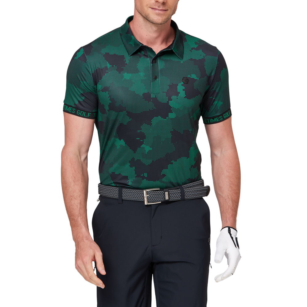 Digital camouflage print short-sleeved shirt