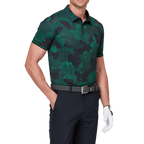 Digital camouflage print short-sleeved shirt