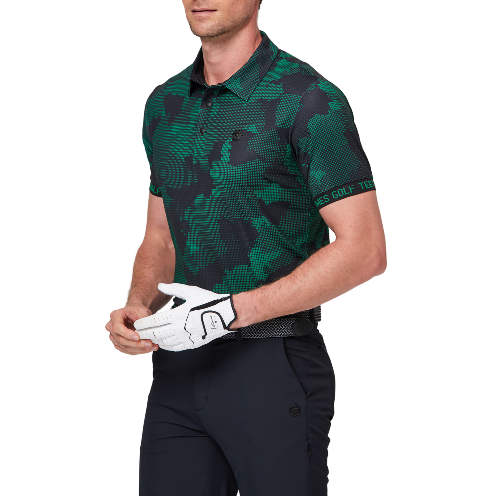 Digital camouflage print short-sleeved shirt