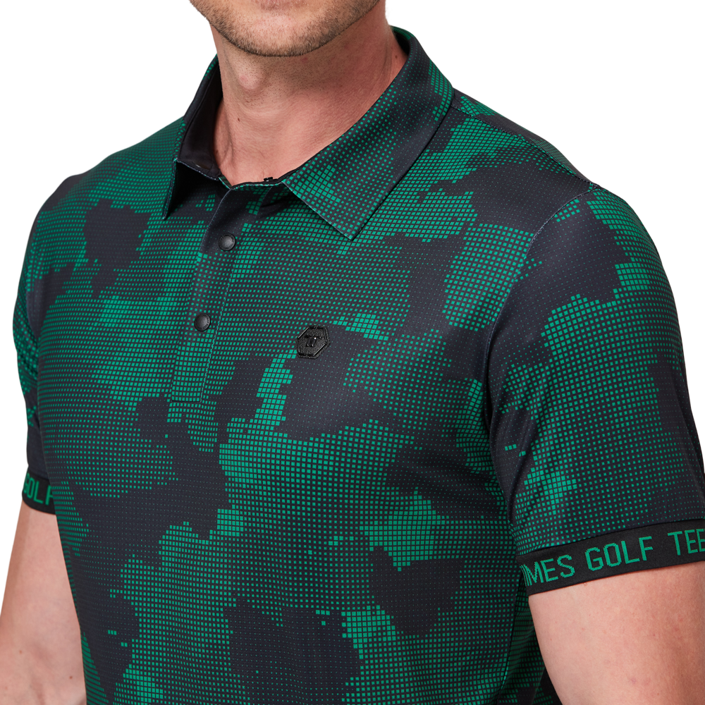 Digital camouflage print short-sleeved shirt