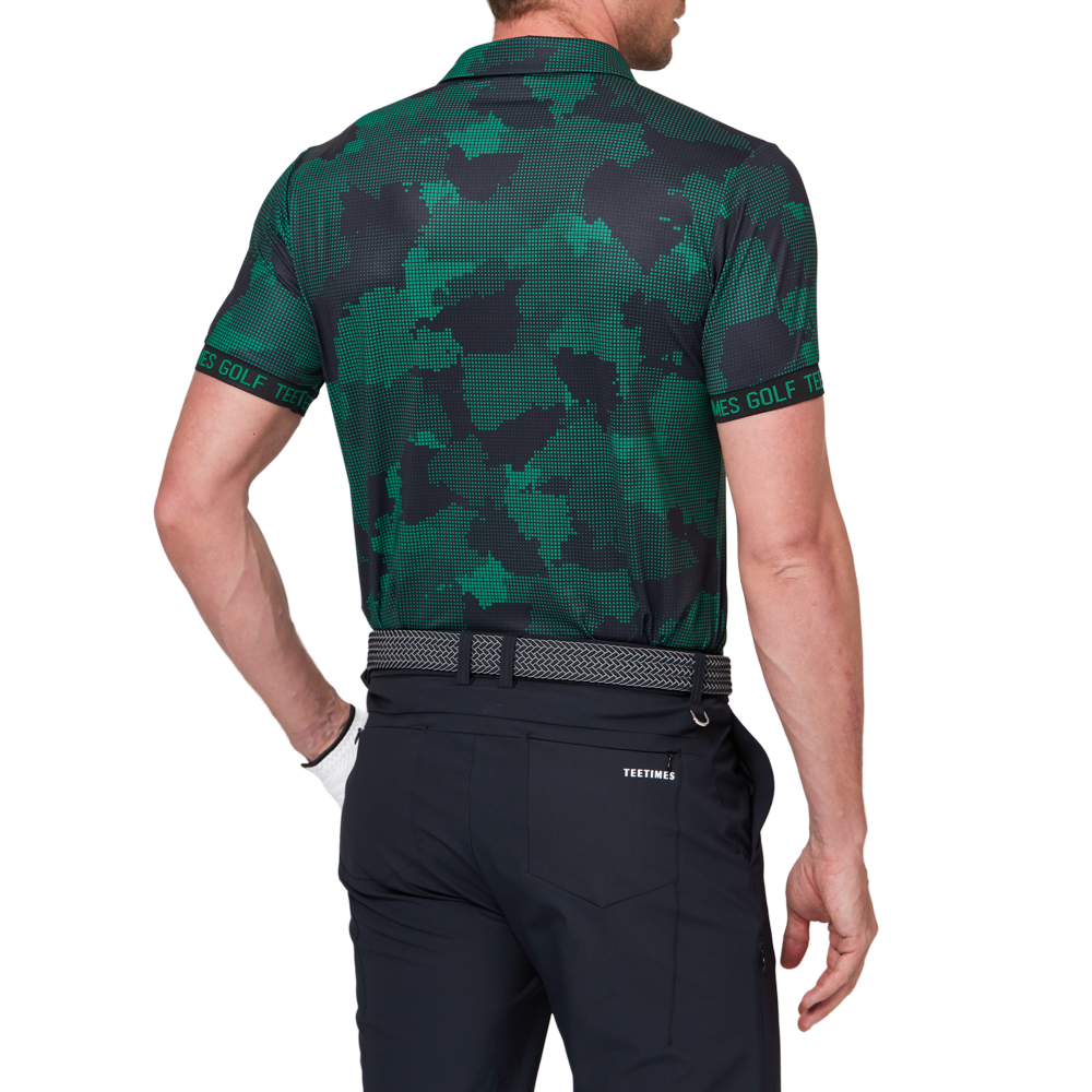 Digital camouflage print short-sleeved shirt