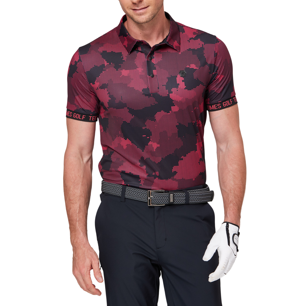 Digital camouflage print short-sleeved shirt