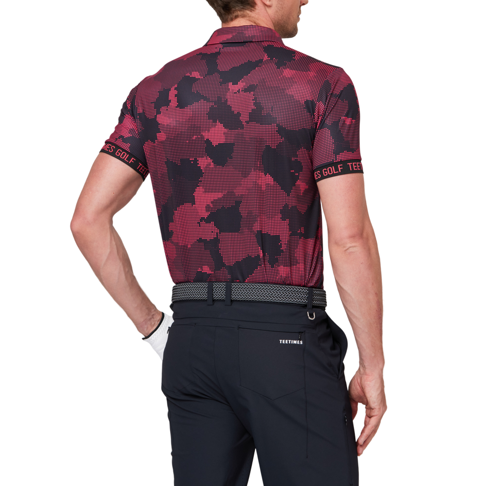 Digital camouflage print short-sleeved shirt