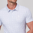 Geometric rhythm print short-sleeved shirt