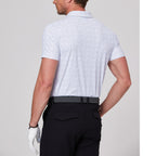 Geometric rhythm print short-sleeved shirt