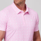 Geometric rhythm print short-sleeved shirt