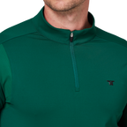 Stand-up collar half-open sleeve sweater