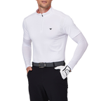 Stand-up collar half-open sleeve sweater