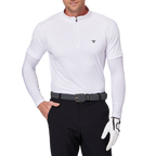 Stand-up collar half-open sleeve sweater