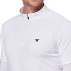 Stand-up collar half-open sleeve sweater