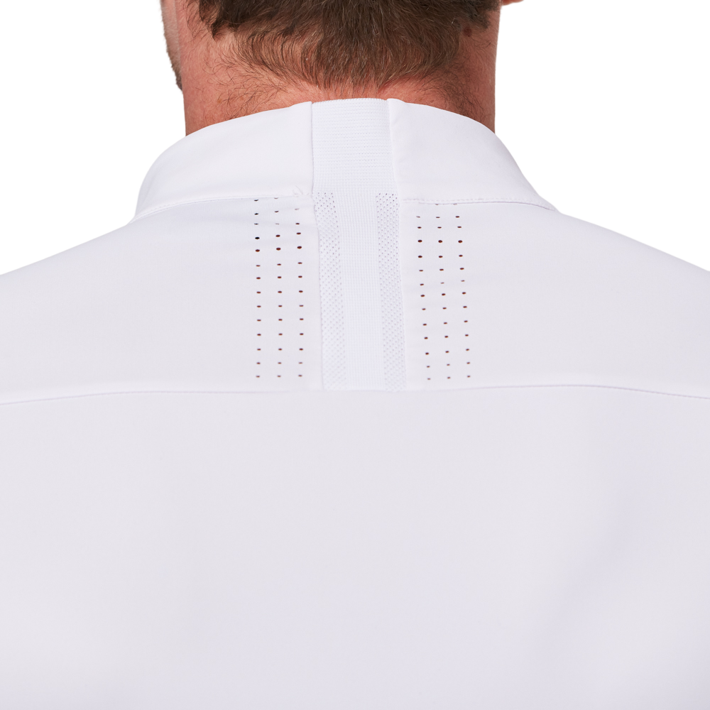 Stand-up collar half-open sleeve sweater