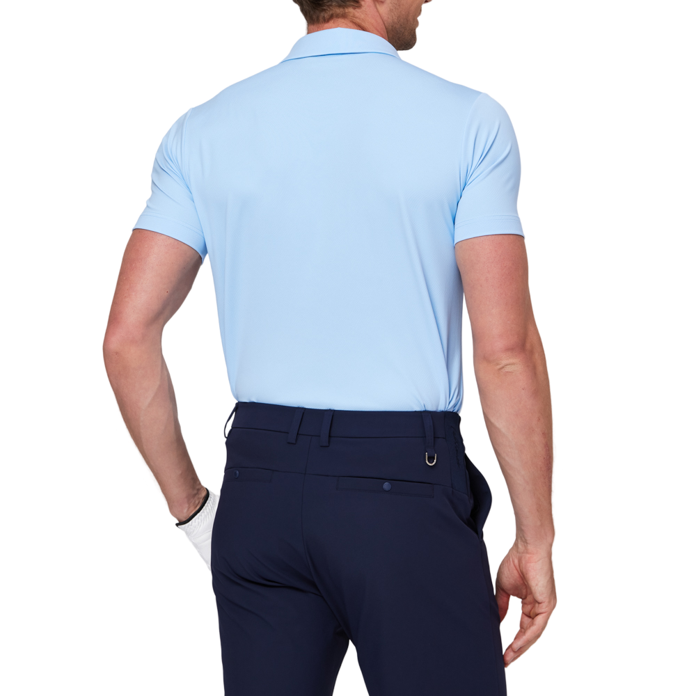 Color-blocked placket functional short-sleeved shirt