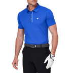 Color-blocked placket functional short-sleeved shirt