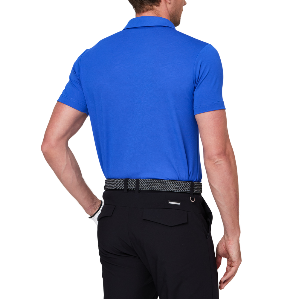 Color-blocked placket functional short-sleeved shirt