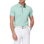 Color-blocked placket functional short-sleeved shirt