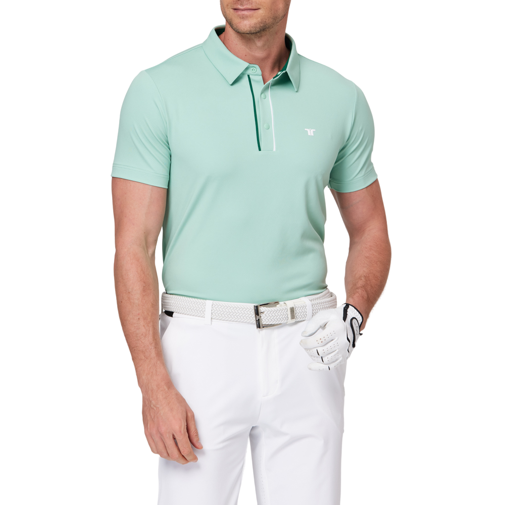 Color-blocked placket functional short-sleeved shirt