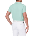 Color-blocked placket functional short-sleeved shirt