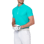 Diamond-patterned cool jacquard short-sleeved shirt