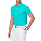 Diamond-patterned cool jacquard short-sleeved shirt