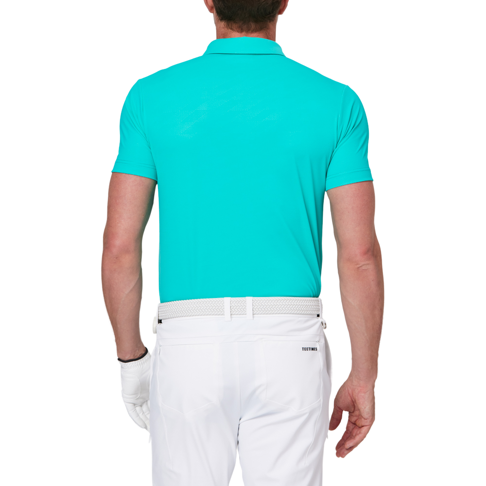 Diamond-patterned cool jacquard short-sleeved shirt