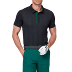 Diamond-patterned cool jacquard short-sleeved shirt