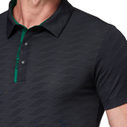 Diamond-patterned cool jacquard short-sleeved shirt