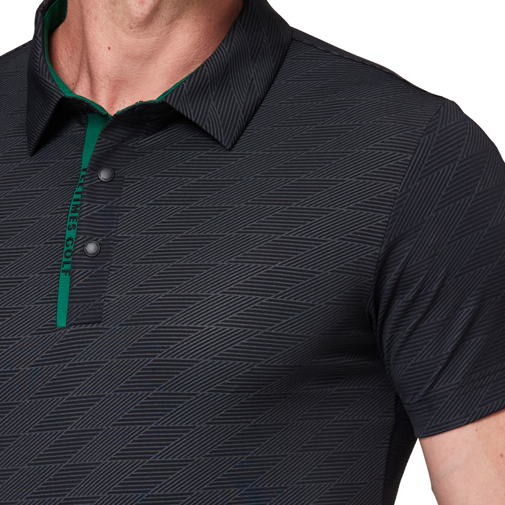 Diamond-patterned cool jacquard short-sleeved shirt