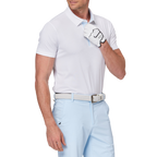 Diamond-patterned cool jacquard short-sleeved shirt