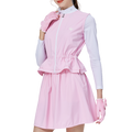 Two-piece women's sports skirt suit (pink)